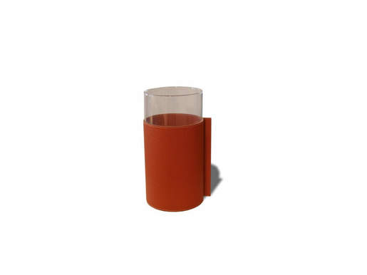 Immagine di GLI OGGETTI - LEATHER POT Vaso Alto con Cover - Pelle Nest Marte - Poltrona Frau