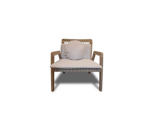 Immagine di INOUT 861 Poltrona da Esterno - Teak / PVC Grigio - Gervasoni