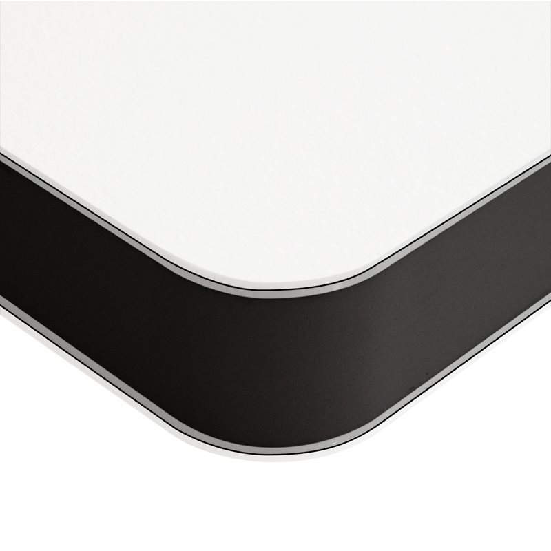 Alucompact: D25 bianco bordo nero